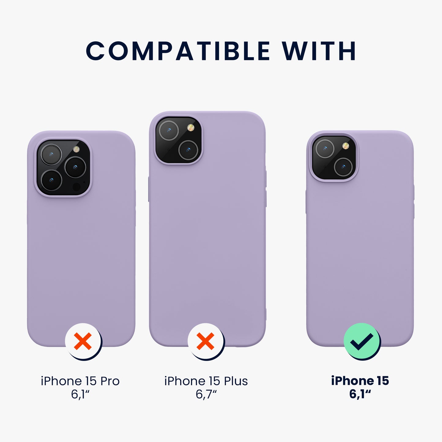 kwmobile Handyhülle für iPhone 15 Case - kabelloses Laden