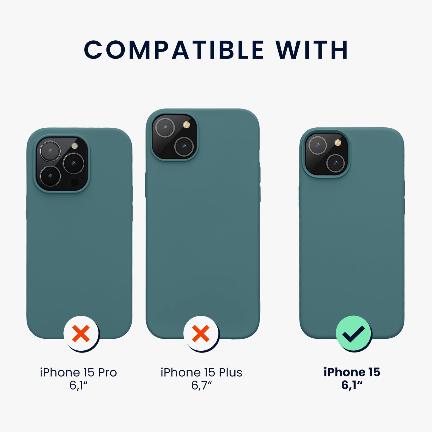 kwmobile Handyhülle für iPhone 15 Case - kabelloses Laden