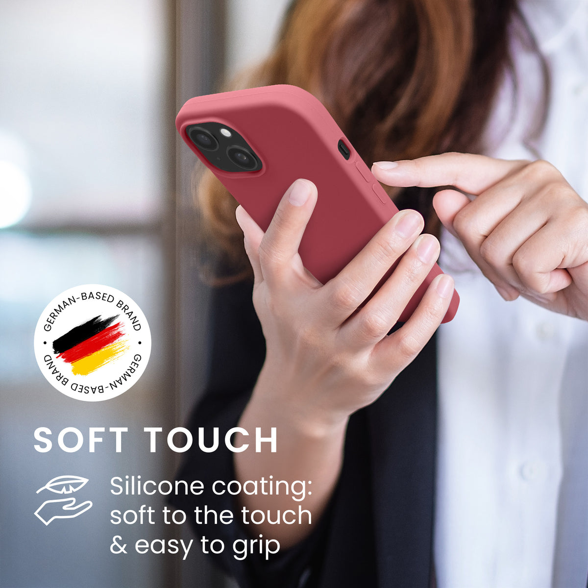 kwmobile Handyhülle für iPhone 15 Case - kabelloses Laden