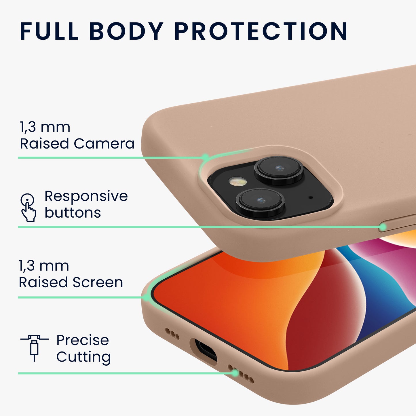 kwmobile Handyhülle für iPhone 15 Case - kabelloses Laden