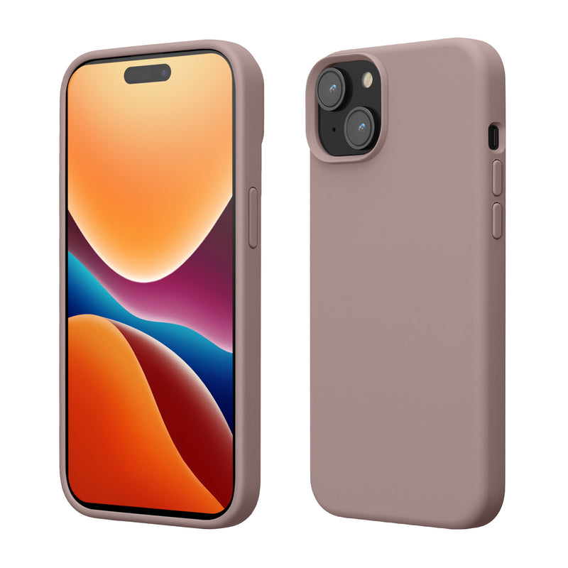 kwmobile Handyhülle für iPhone 15 Hülle, für iPhone 15 Case - Hülle Silikon - kabelloses Laden - Nude Lilac Nude Lilac  