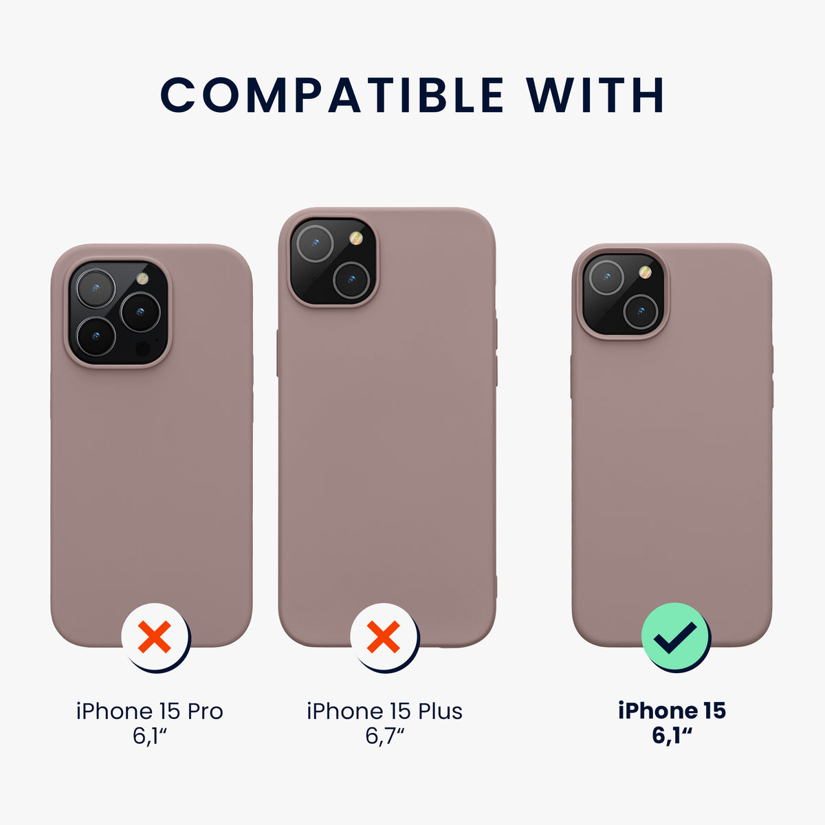 kwmobile Handyhülle für iPhone 15 Case - kabelloses Laden