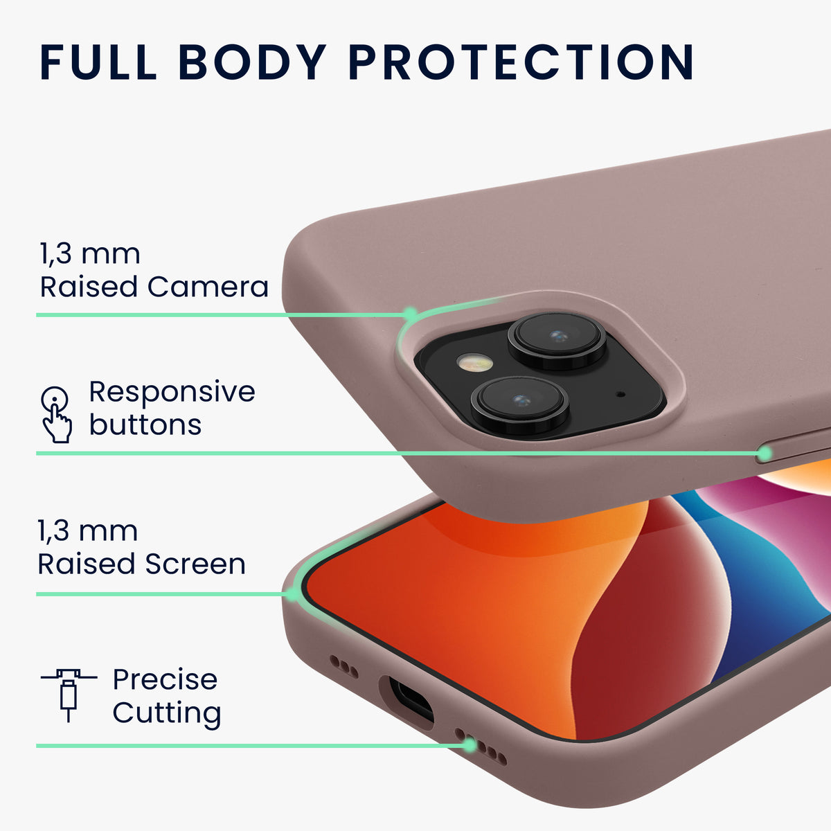 kwmobile Handyhülle für iPhone 15 Case - kabelloses Laden
