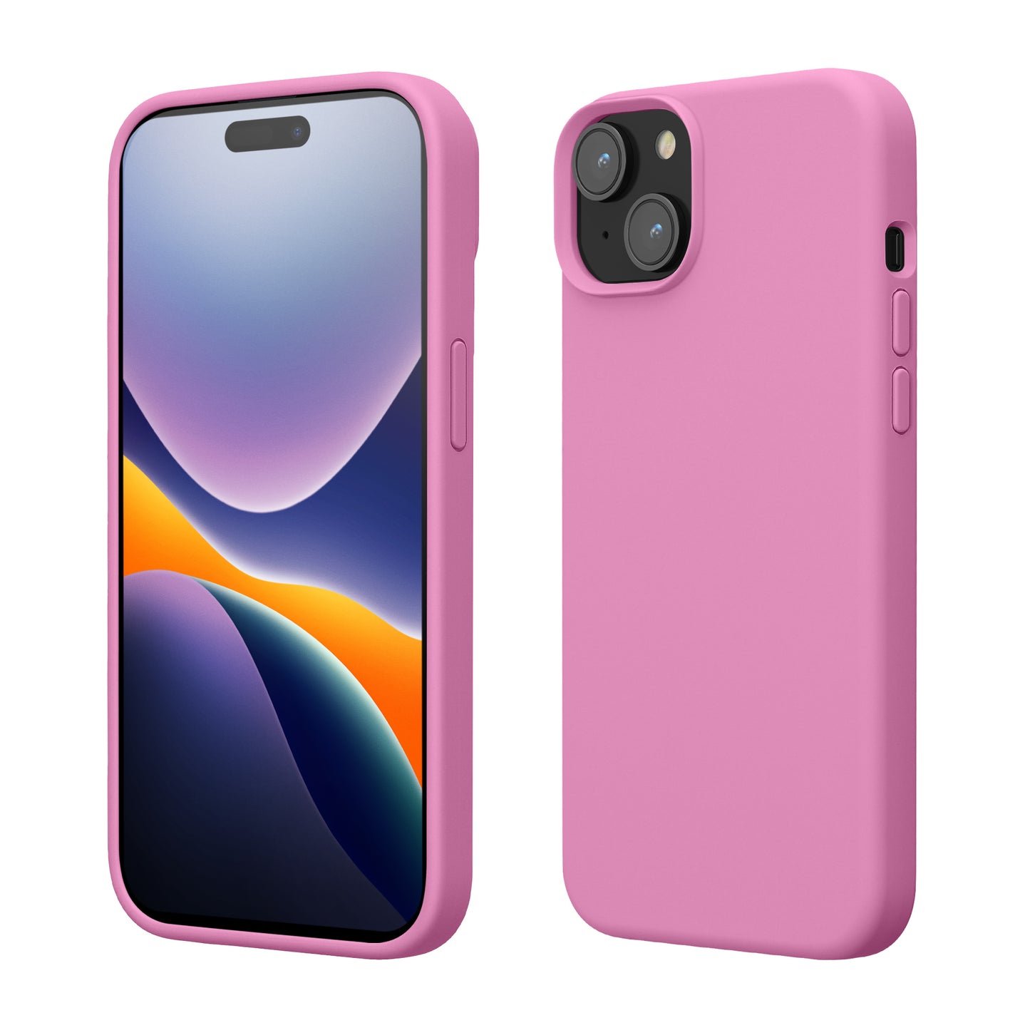 kwmobile Handyhülle für iPhone 15 Hülle, für iPhone 15 Case - Hülle Silikon - kabelloses Laden - rosa lavendel rosa lavendel