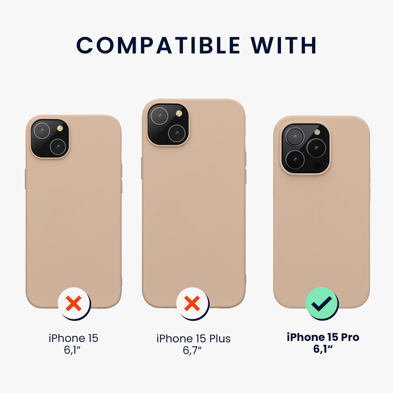 kwmobile Handyhülle für iPhone 15 Pro Case - kabelloses Laden - Hülle Silikon