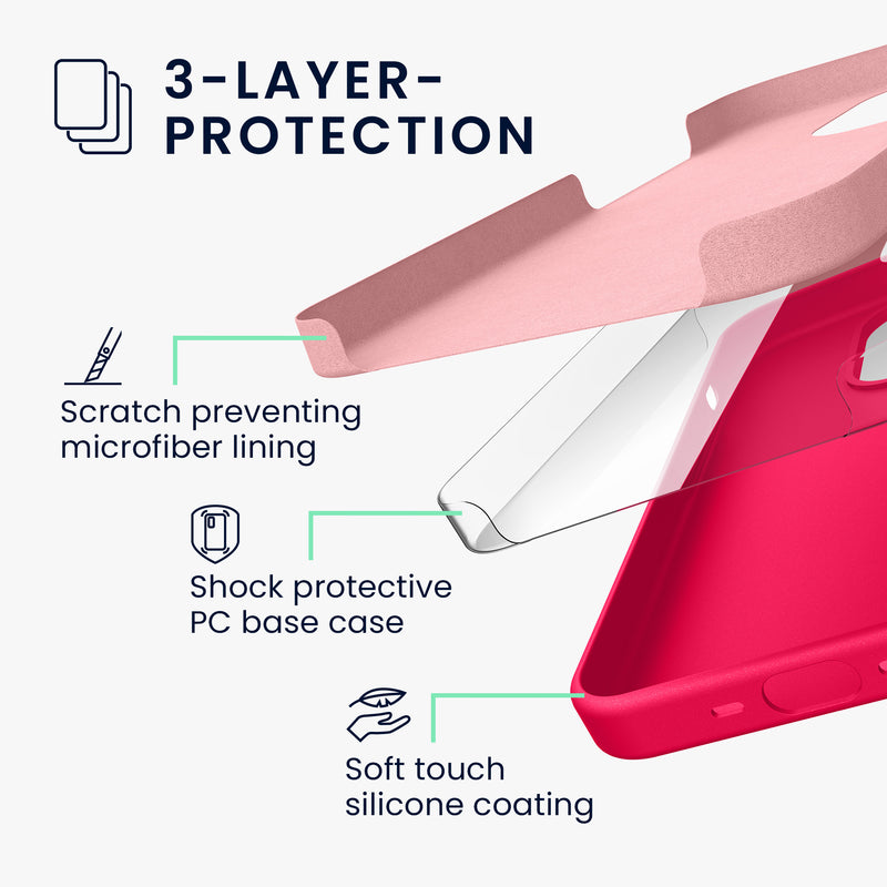 kwmobile Handyhülle für iPhone 15 Pro Case - kabelloses Laden - Hülle Silikon