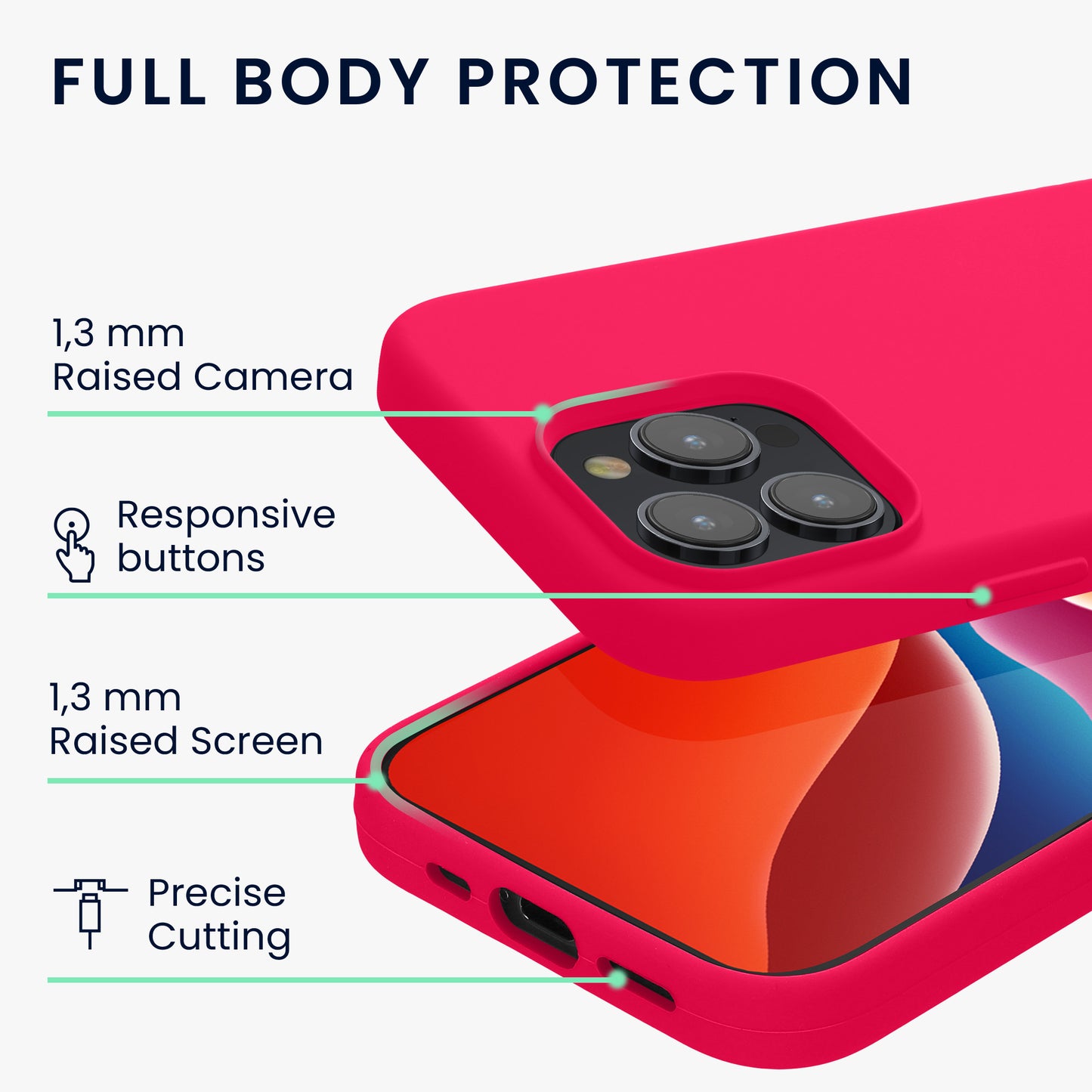 kwmobile Handyhülle für iPhone 15 Pro Case - kabelloses Laden - Hülle Silikon