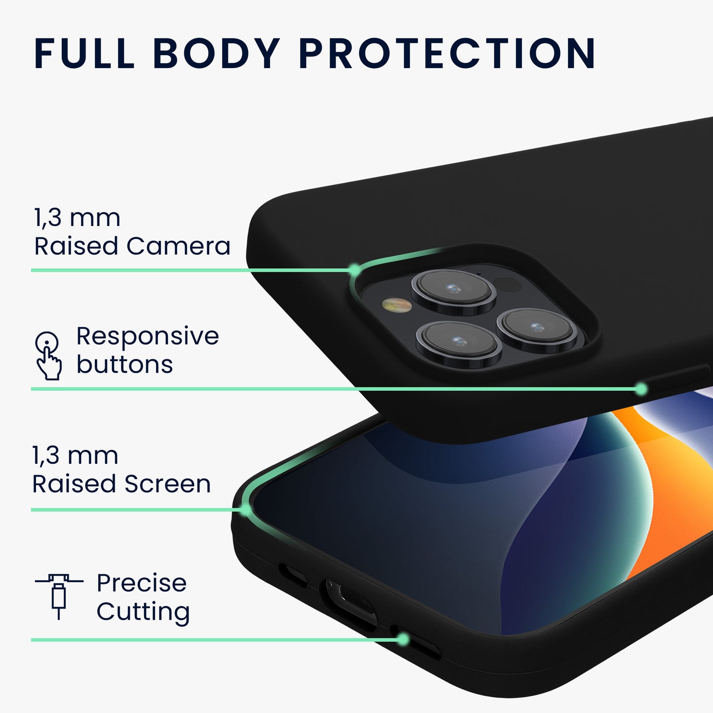 kwmobile Handyhülle für iPhone 15 Pro Case - kabelloses Laden - Hülle Silikon