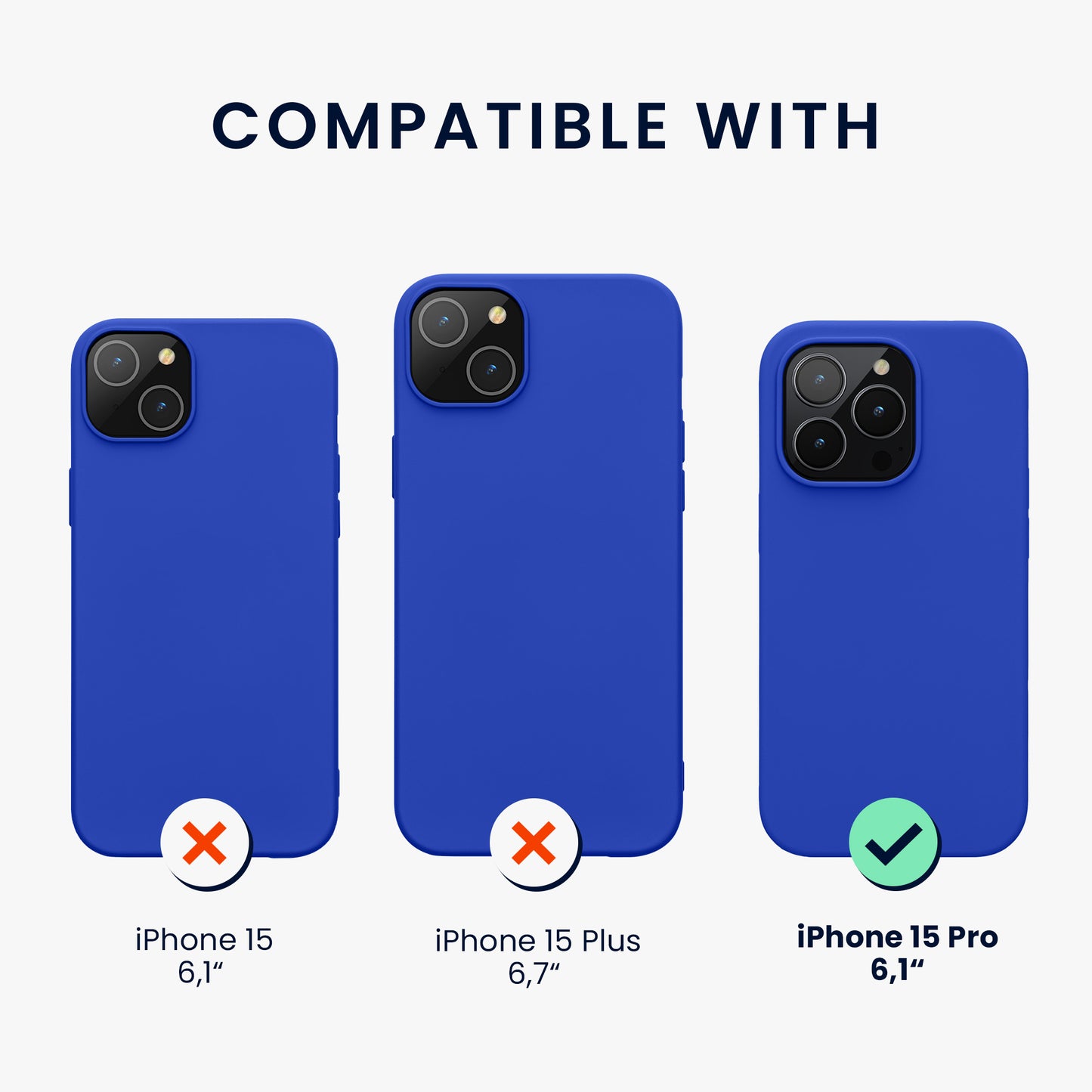 kwmobile Handyhülle für iPhone 15 Pro Case - kabelloses Laden - Hülle Silikon