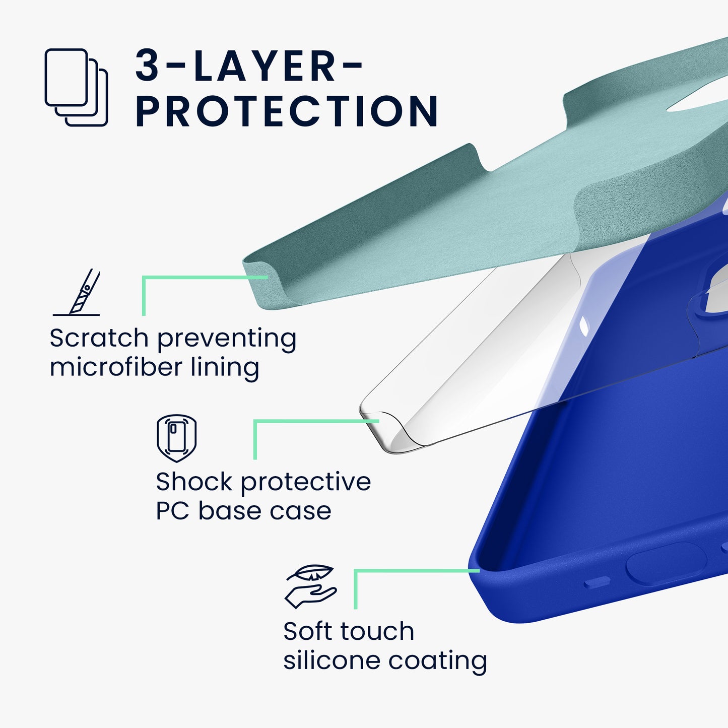 kwmobile Handyhülle für iPhone 15 Pro Case - kabelloses Laden - Hülle Silikon