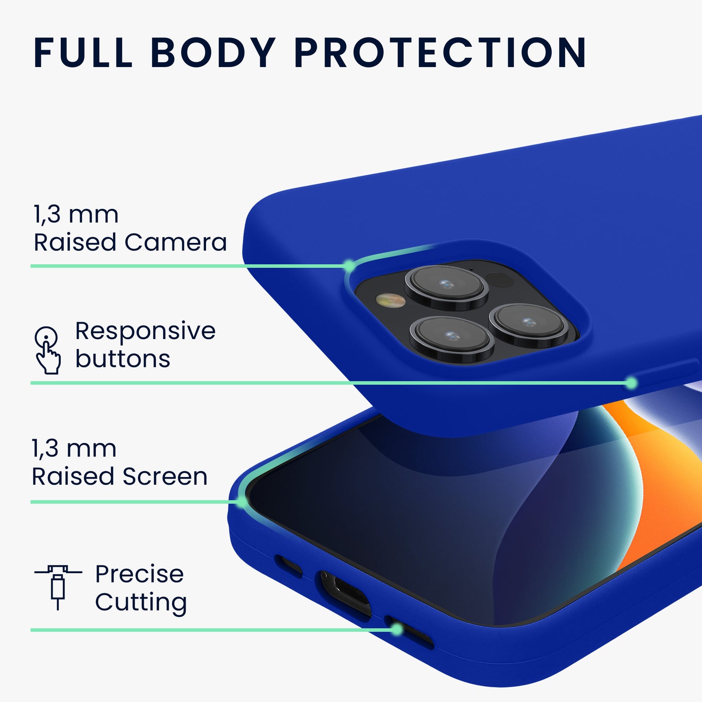 kwmobile Handyhülle für iPhone 15 Pro Case - kabelloses Laden - Hülle Silikon