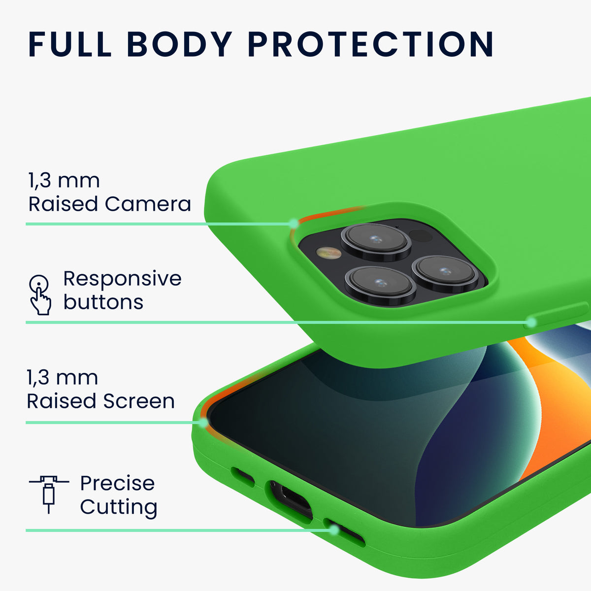 kwmobile Handyhülle für iPhone 15 Pro Case - kabelloses Laden - Hülle Silikon
