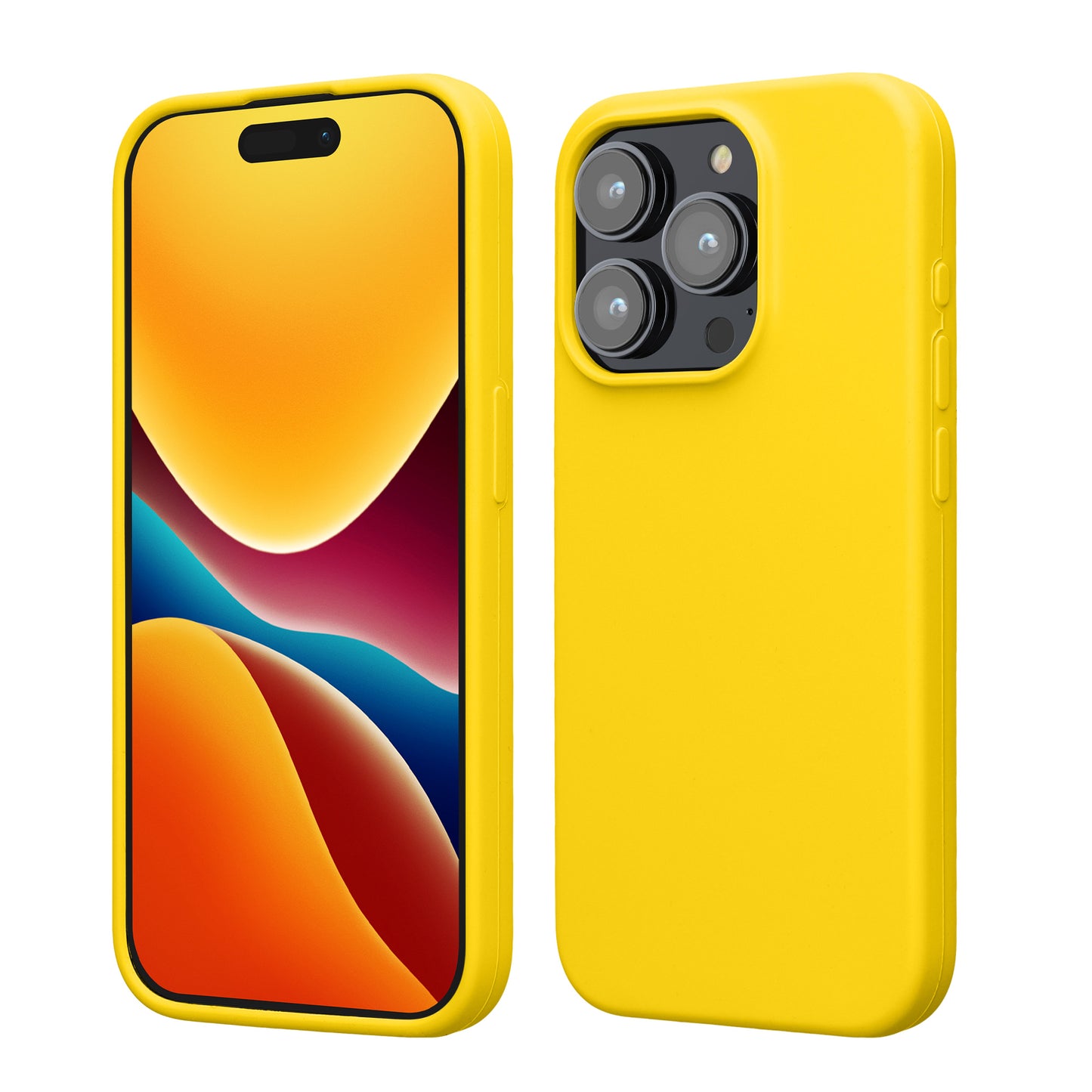 kwmobile Handyhülle für iPhone 15 Pro Case - kabelloses Laden - Hülle Silikon
