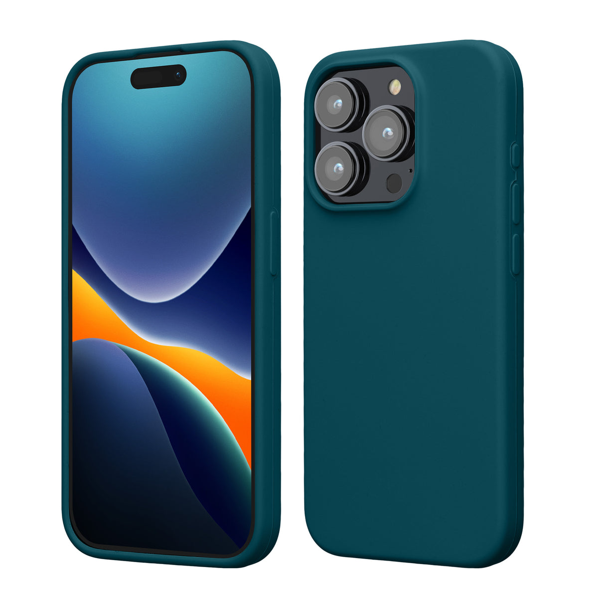 kwmobile Handyhülle für iPhone 15 Pro Case - kabelloses Laden - Hülle Silikon