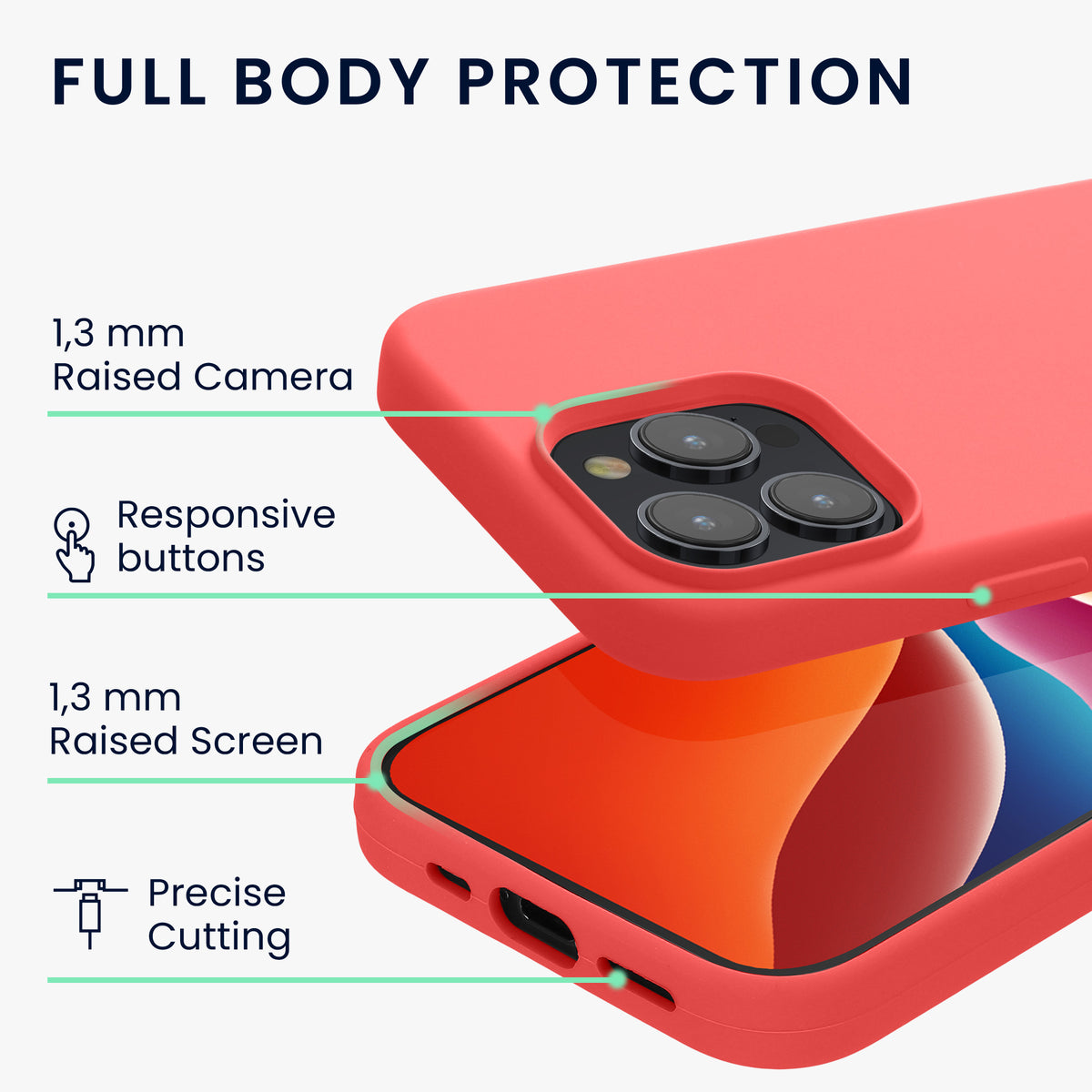 kwmobile Handyhülle für iPhone 15 Pro Case - kabelloses Laden - Hülle Silikon