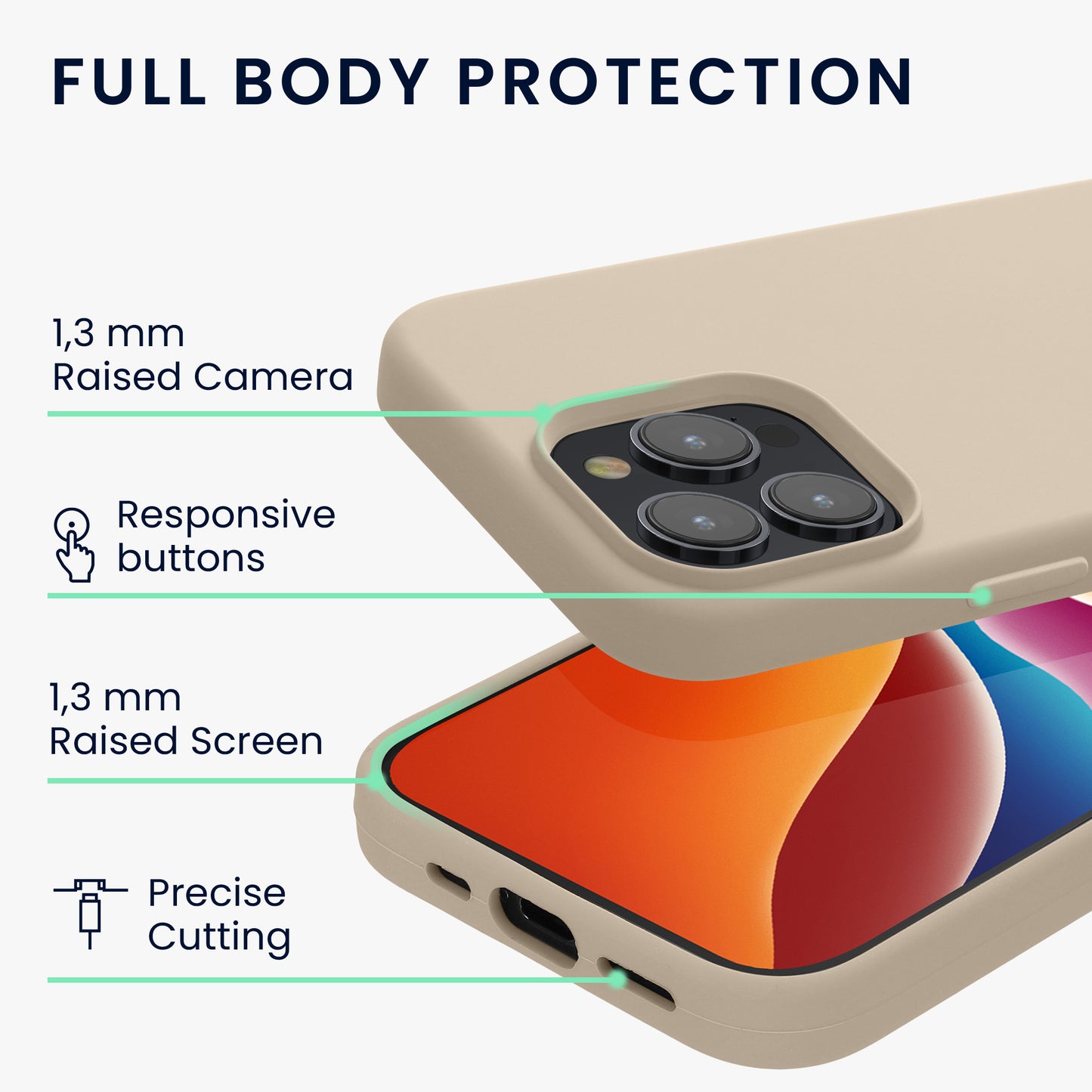 kwmobile Handyhülle für iPhone 15 Pro Case - kabelloses Laden - Hülle Silikon