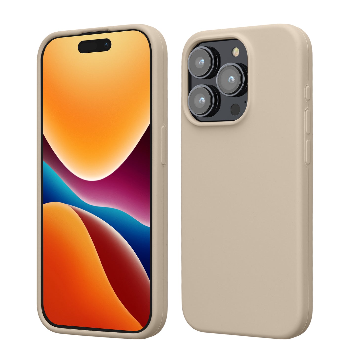 kwmobile Handyhülle für iPhone 15 Pro Case - kabelloses Laden - Hülle Silikon
