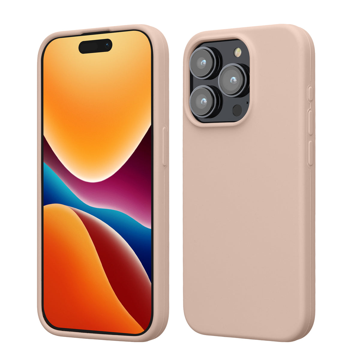 kwmobile Handyhülle für iPhone 15 Pro Case - kabelloses Laden - Hülle Silikon