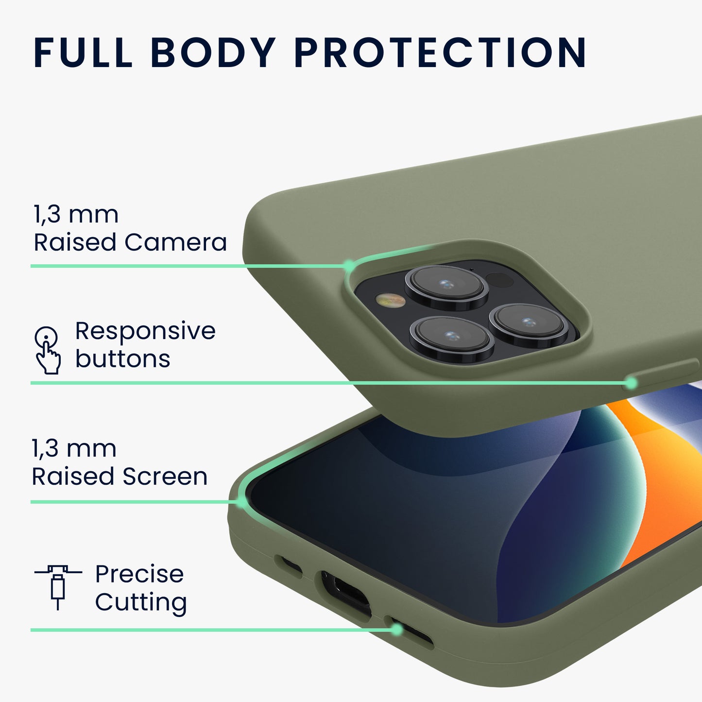 kwmobile Handyhülle für iPhone 15 Pro Case - kabelloses Laden - Hülle Silikon