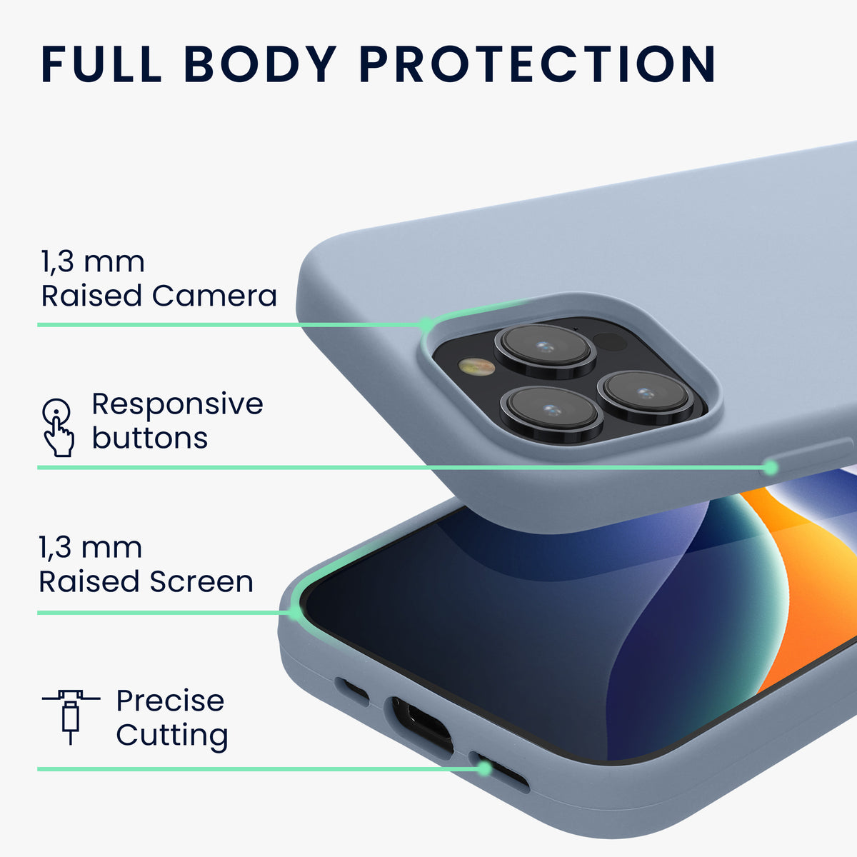 kwmobile Handyhülle für iPhone 15 Pro Case - kabelloses Laden - Hülle Silikon