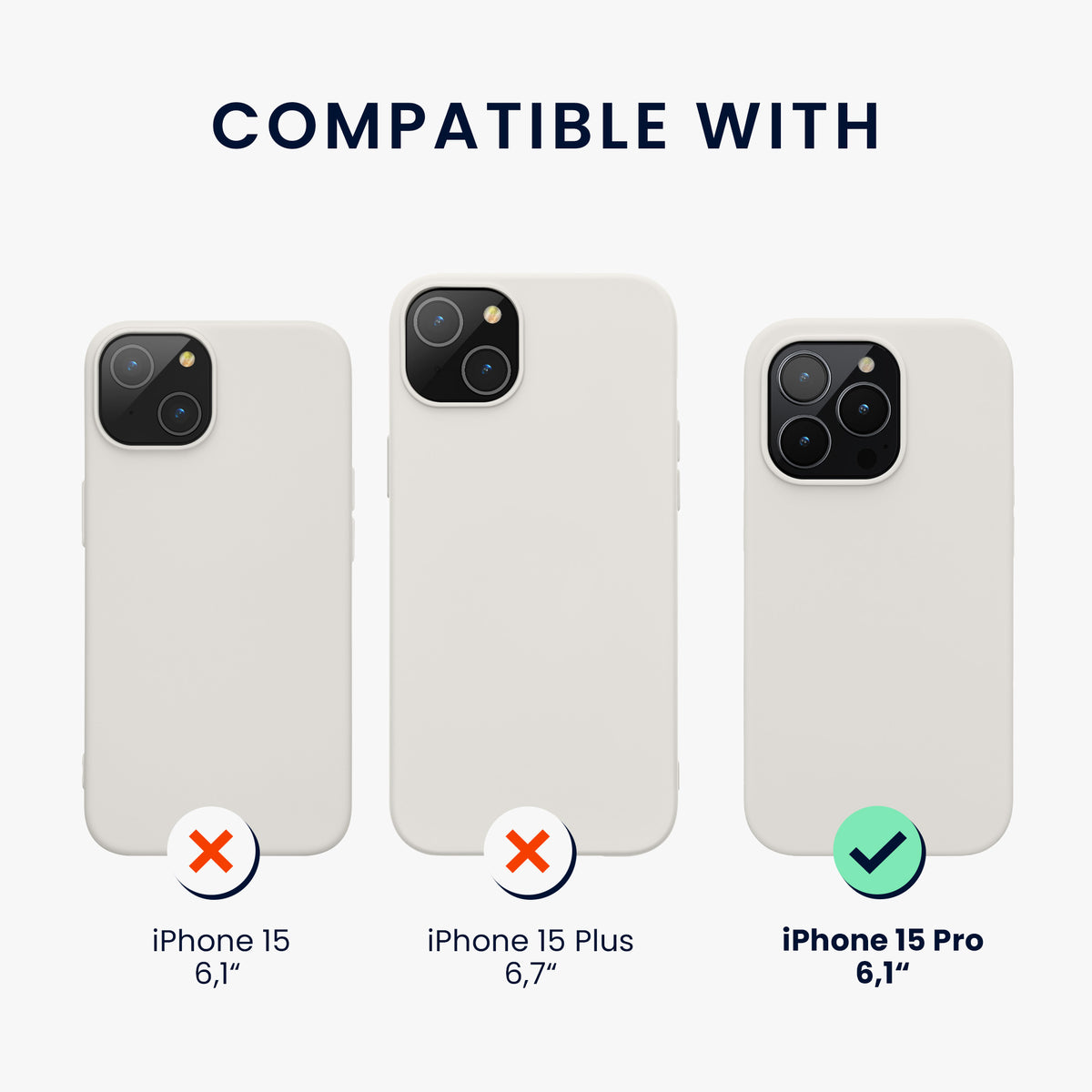 kwmobile Handyhülle für iPhone 15 Pro Case - kabelloses Laden - Hülle Silikon