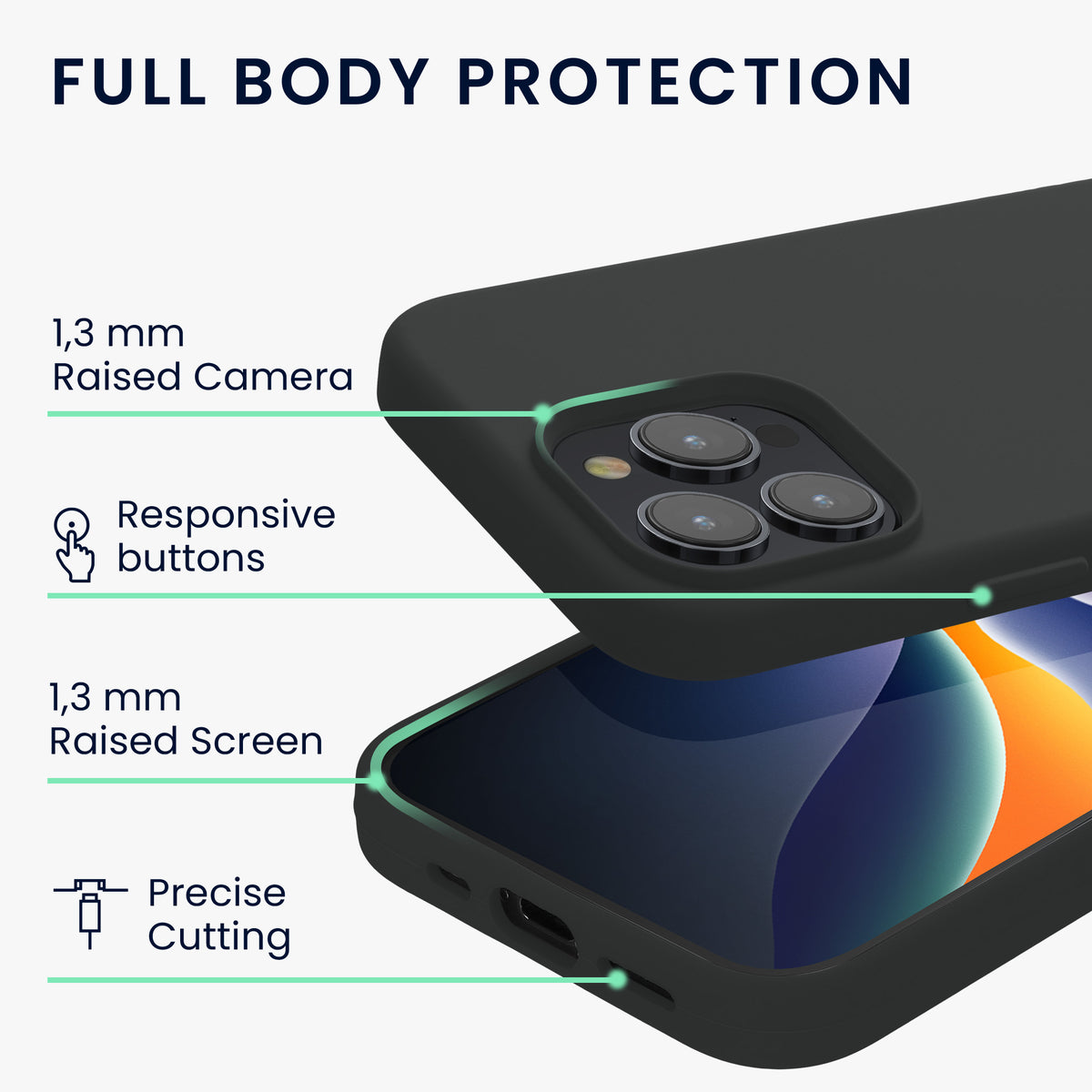 kwmobile Handyhülle für iPhone 15 Pro Case - kabelloses Laden - Hülle Silikon