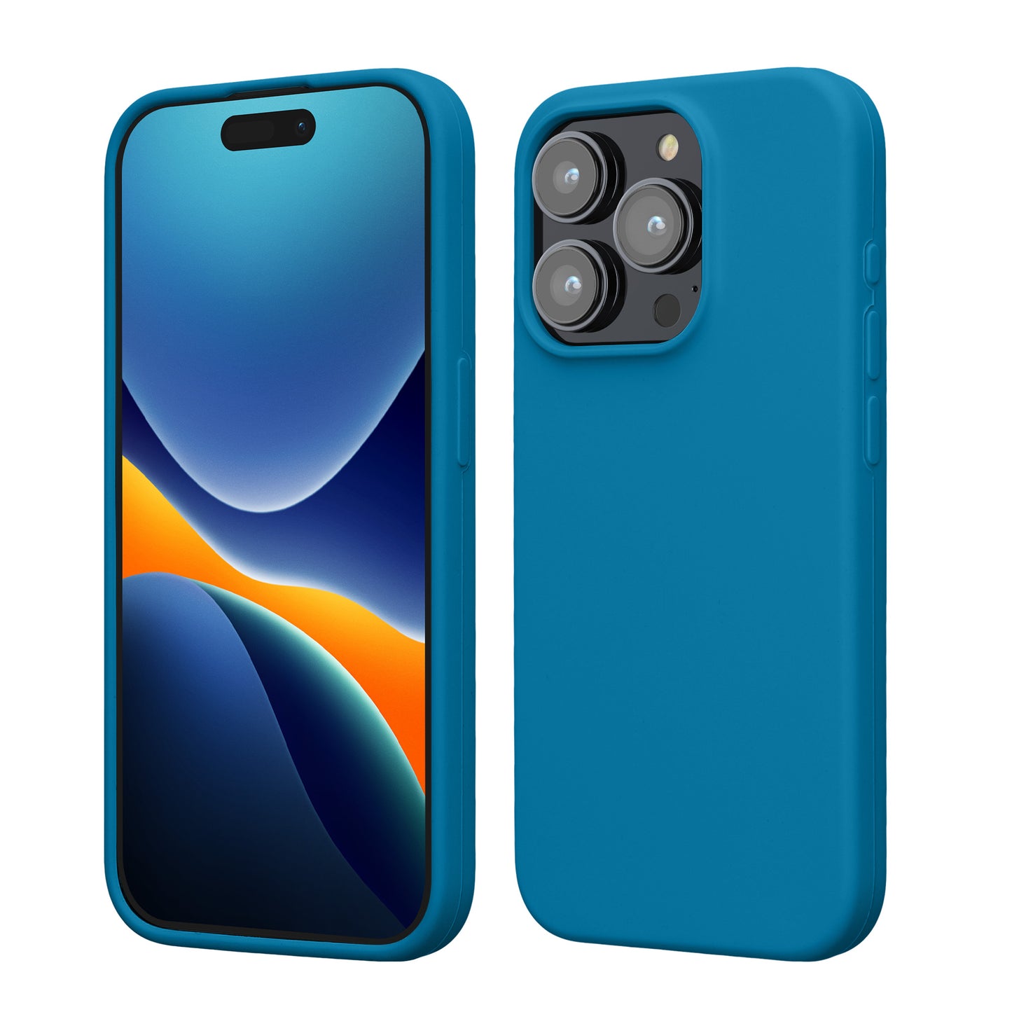 kwmobile Handyhülle für iPhone 15 Pro Case - kabelloses Laden - Hülle Silikon