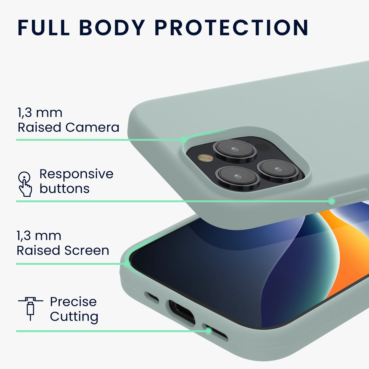 kwmobile Handyhülle für iPhone 15 Pro Case - kabelloses Laden - Hülle Silikon