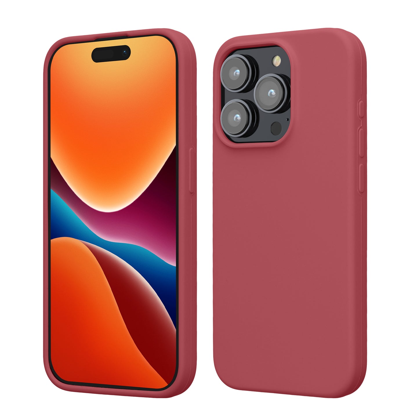 kwmobile Handyhülle für iPhone 15 Pro Case - kabelloses Laden - Hülle Silikon