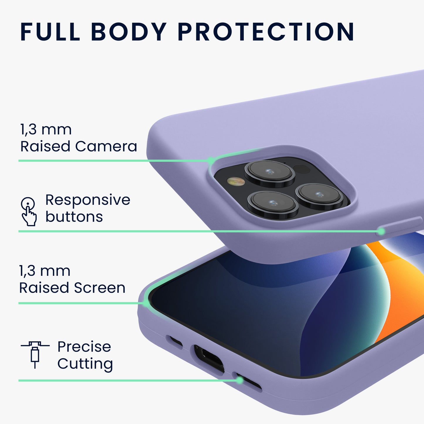 kwmobile Handyhülle für iPhone 15 Pro Case - kabelloses Laden - Hülle Silikon