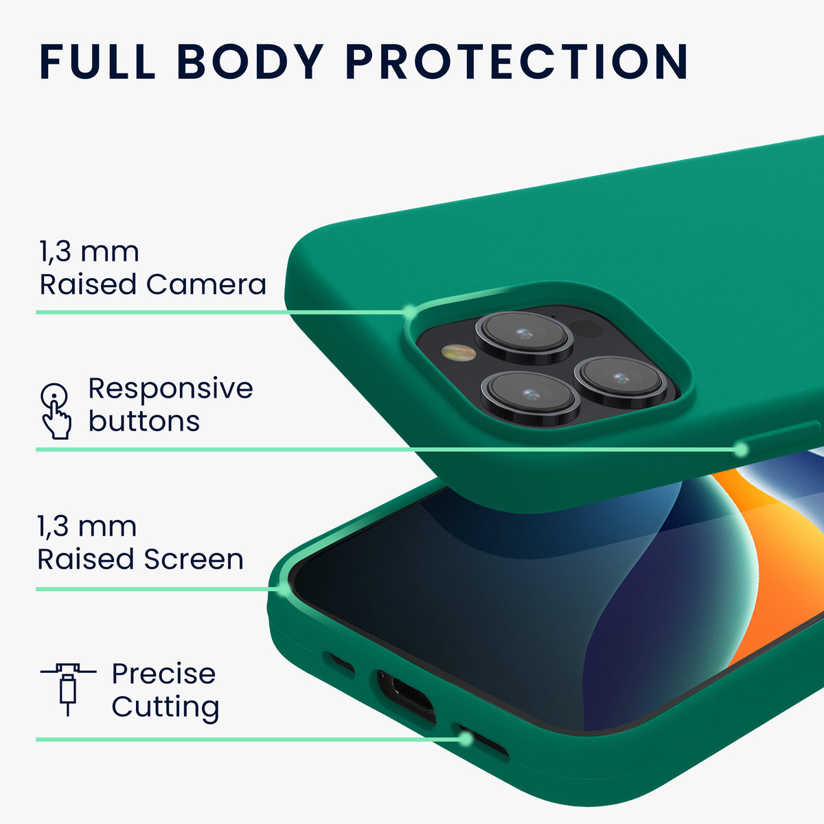 kwmobile Handyhülle für iPhone 15 Pro Case - kabelloses Laden - Hülle Silikon