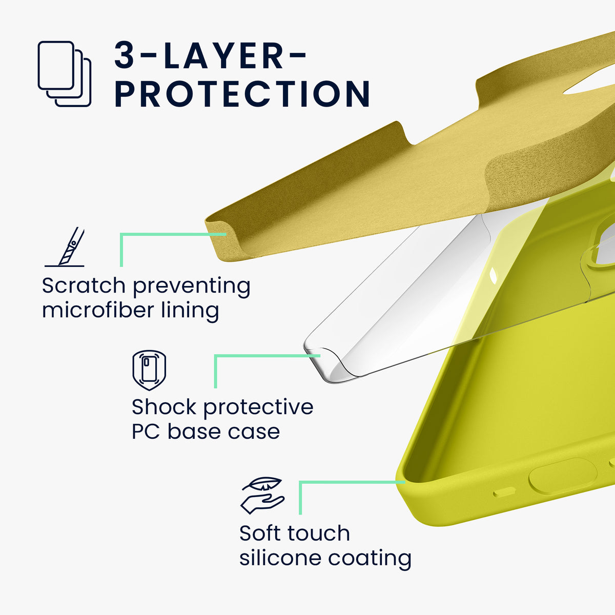 kwmobile Handyhülle für iPhone 15 Pro Case - kabelloses Laden - Hülle Silikon