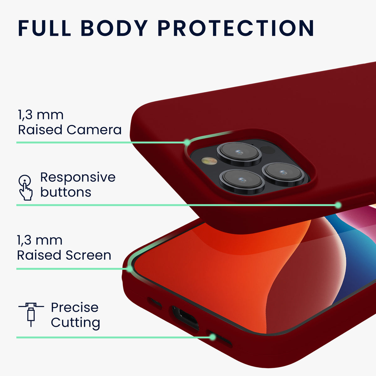 kwmobile Handyhülle für iPhone 15 Pro Case - kabelloses Laden - Hülle Silikon