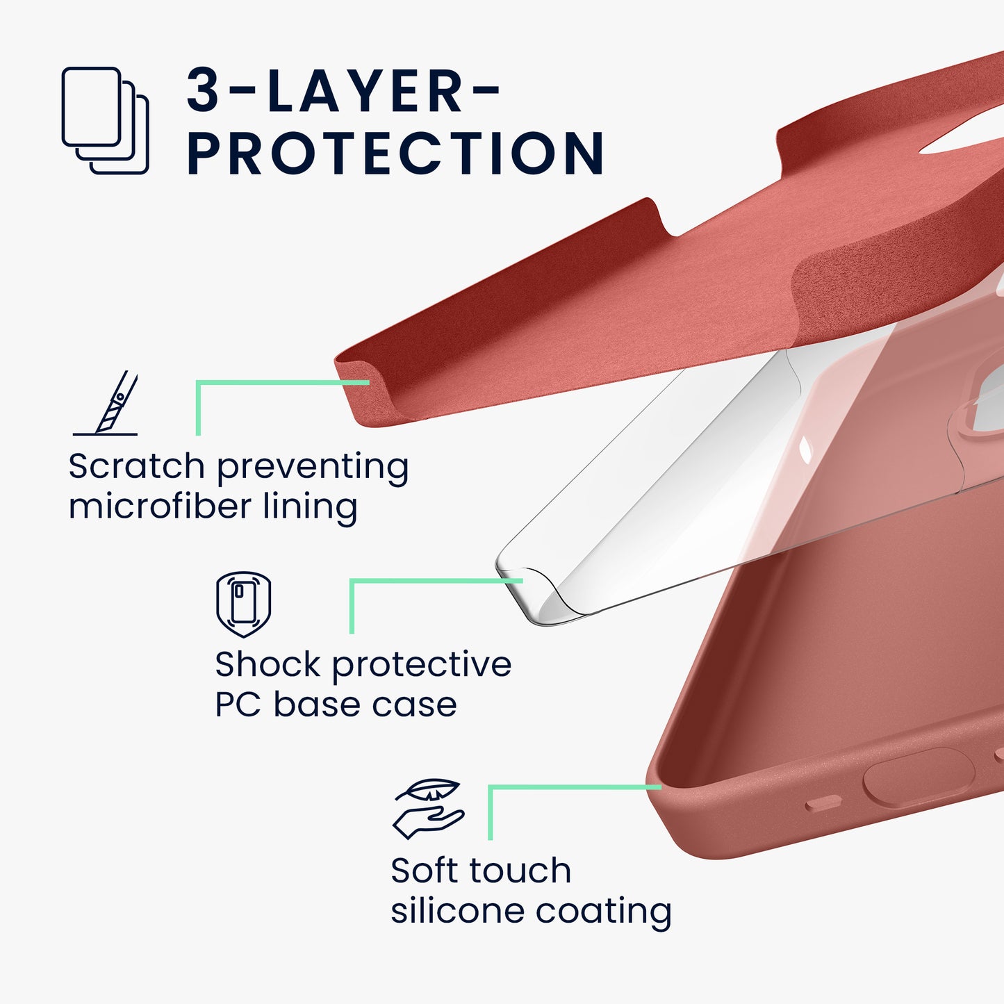 kwmobile Handyhülle für iPhone 15 Pro Case - kabelloses Laden - Hülle Silikon