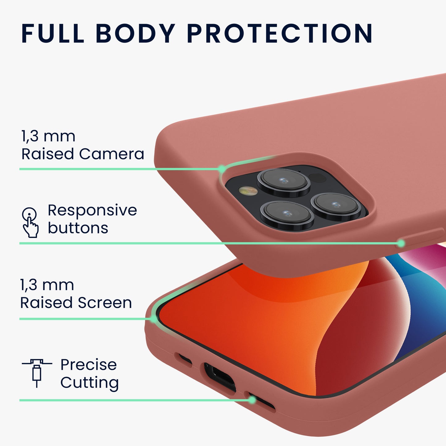 kwmobile Handyhülle für iPhone 15 Pro Case - kabelloses Laden - Hülle Silikon