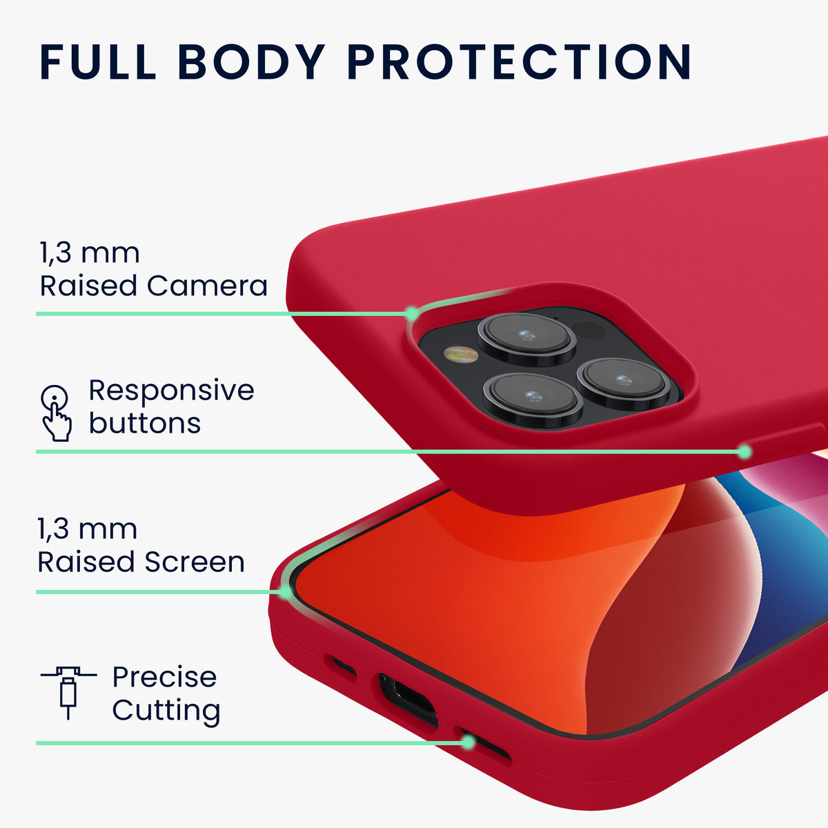 kwmobile Handyhülle für iPhone 15 Pro Case - kabelloses Laden - Hülle Silikon