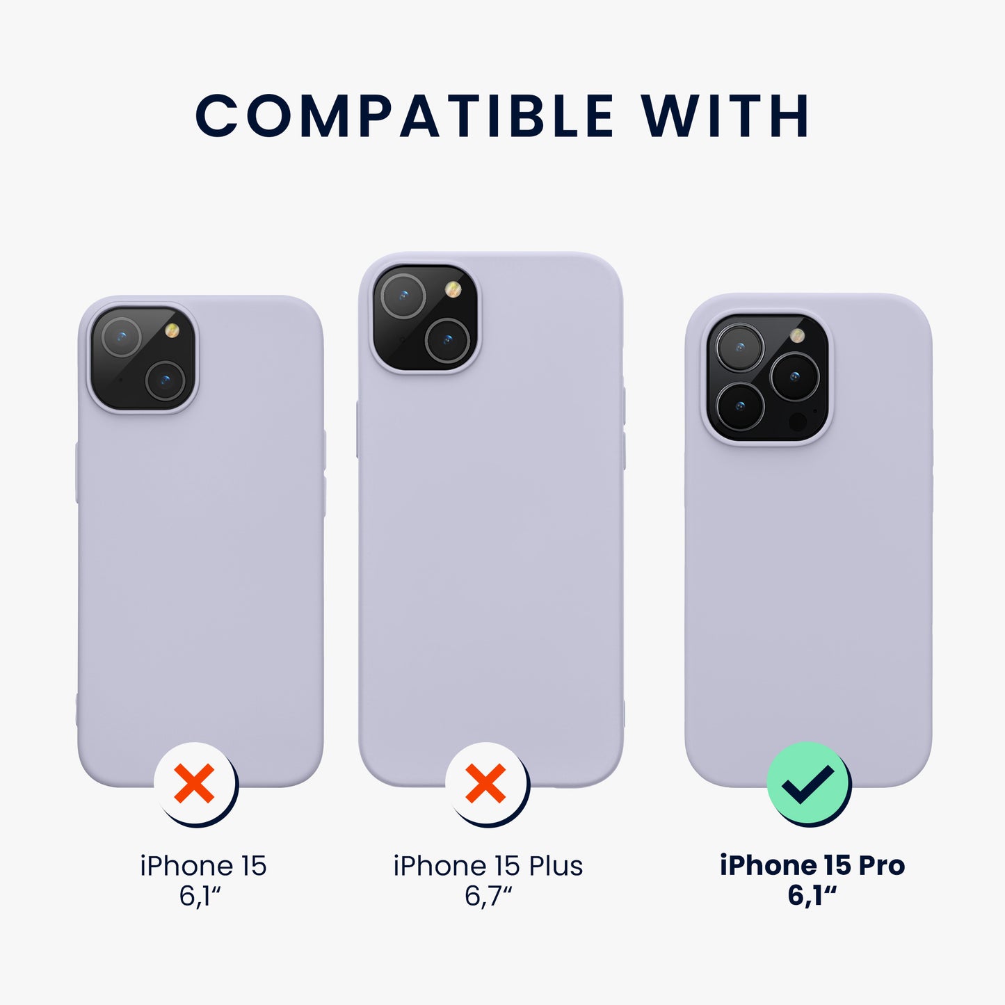 kwmobile Handyhülle für iPhone 15 Pro Case - kabelloses Laden - Hülle Silikon