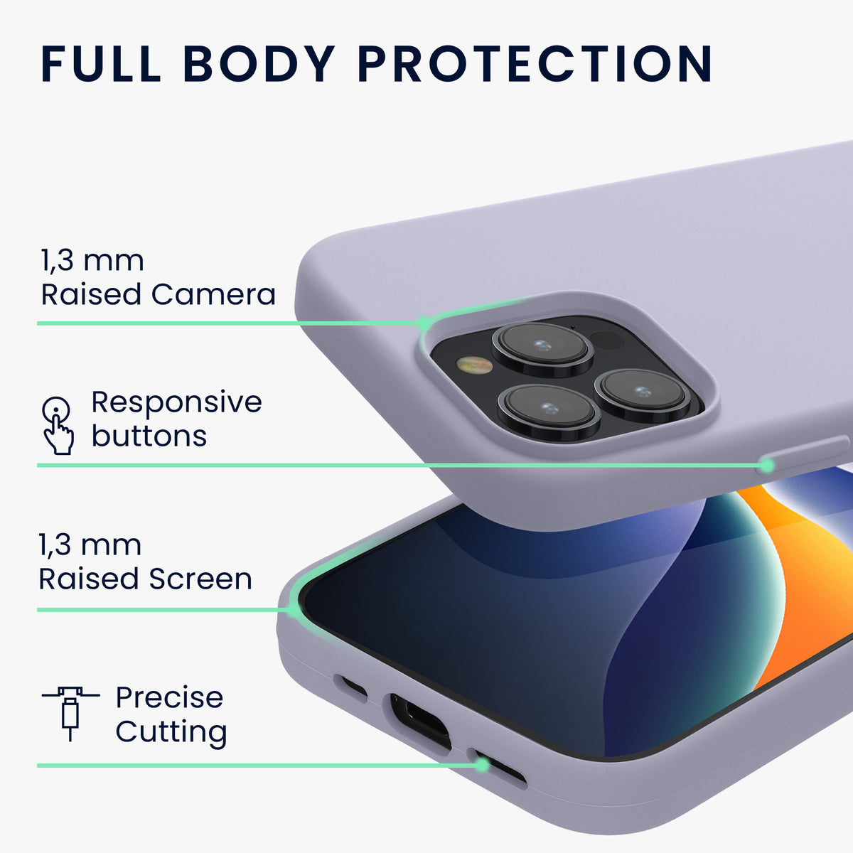kwmobile Handyhülle für iPhone 15 Pro Case - kabelloses Laden - Hülle Silikon