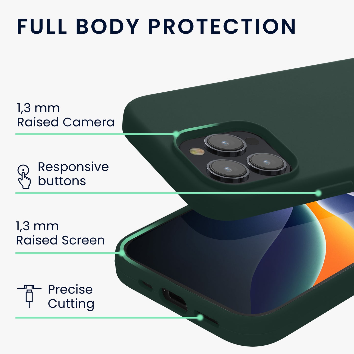 kwmobile Handyhülle für iPhone 15 Pro Case - kabelloses Laden - Hülle Silikon