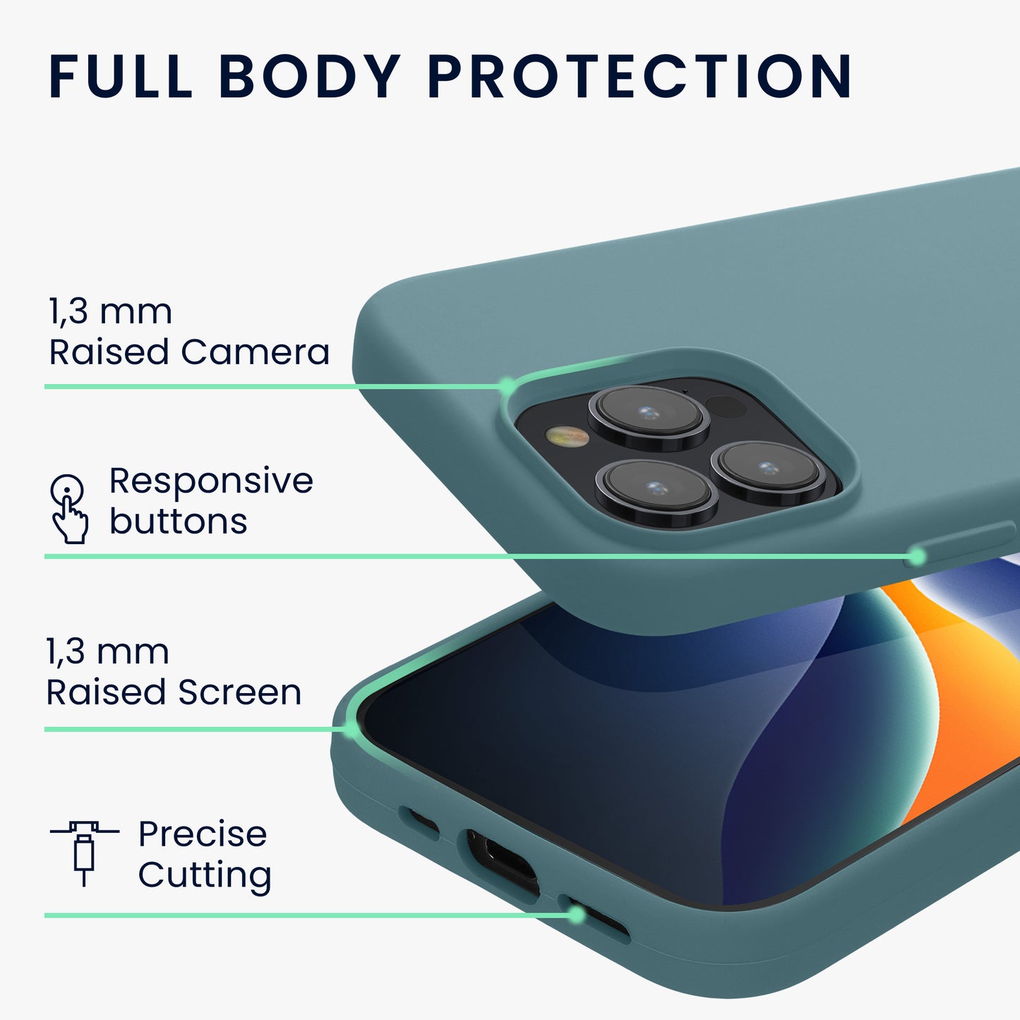 kwmobile Handyhülle für iPhone 15 Pro Case - kabelloses Laden - Hülle Silikon