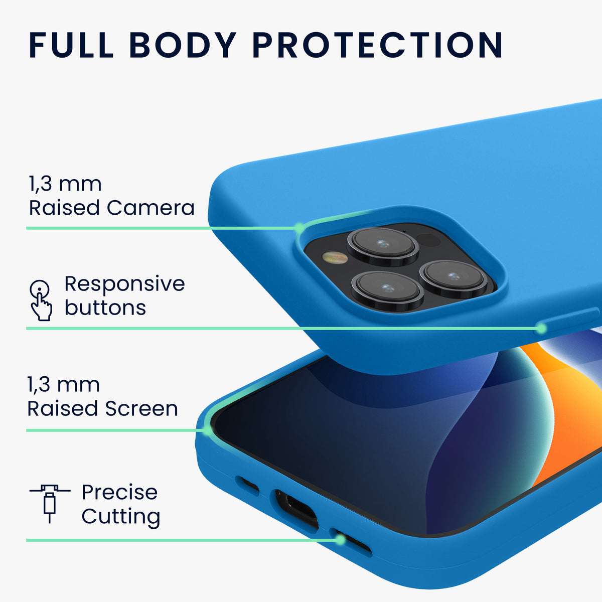 kwmobile Handyhülle für iPhone 15 Pro Case - kabelloses Laden - Hülle Silikon
