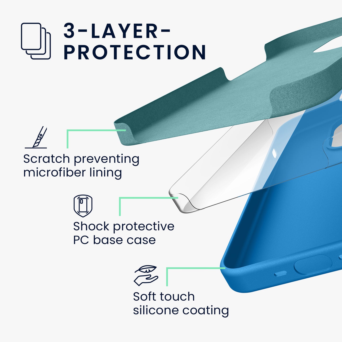 kwmobile Handyhülle für iPhone 15 Pro Case - kabelloses Laden - Hülle Silikon