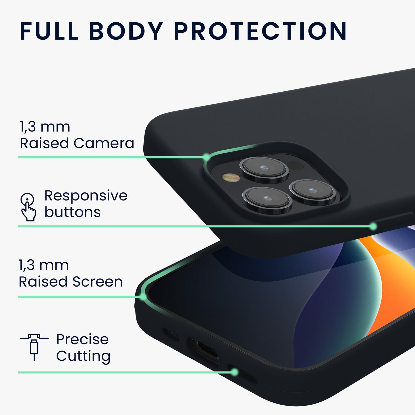 kwmobile Handyhülle für iPhone 15 Pro Case - kabelloses Laden - Hülle Silikon