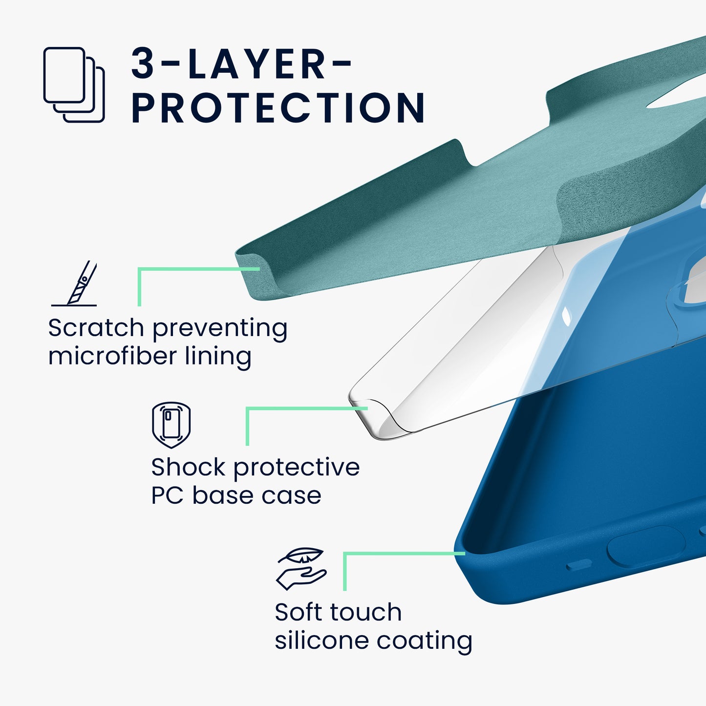 kwmobile Handyhülle für iPhone 15 Pro Case - kabelloses Laden - Hülle Silikon