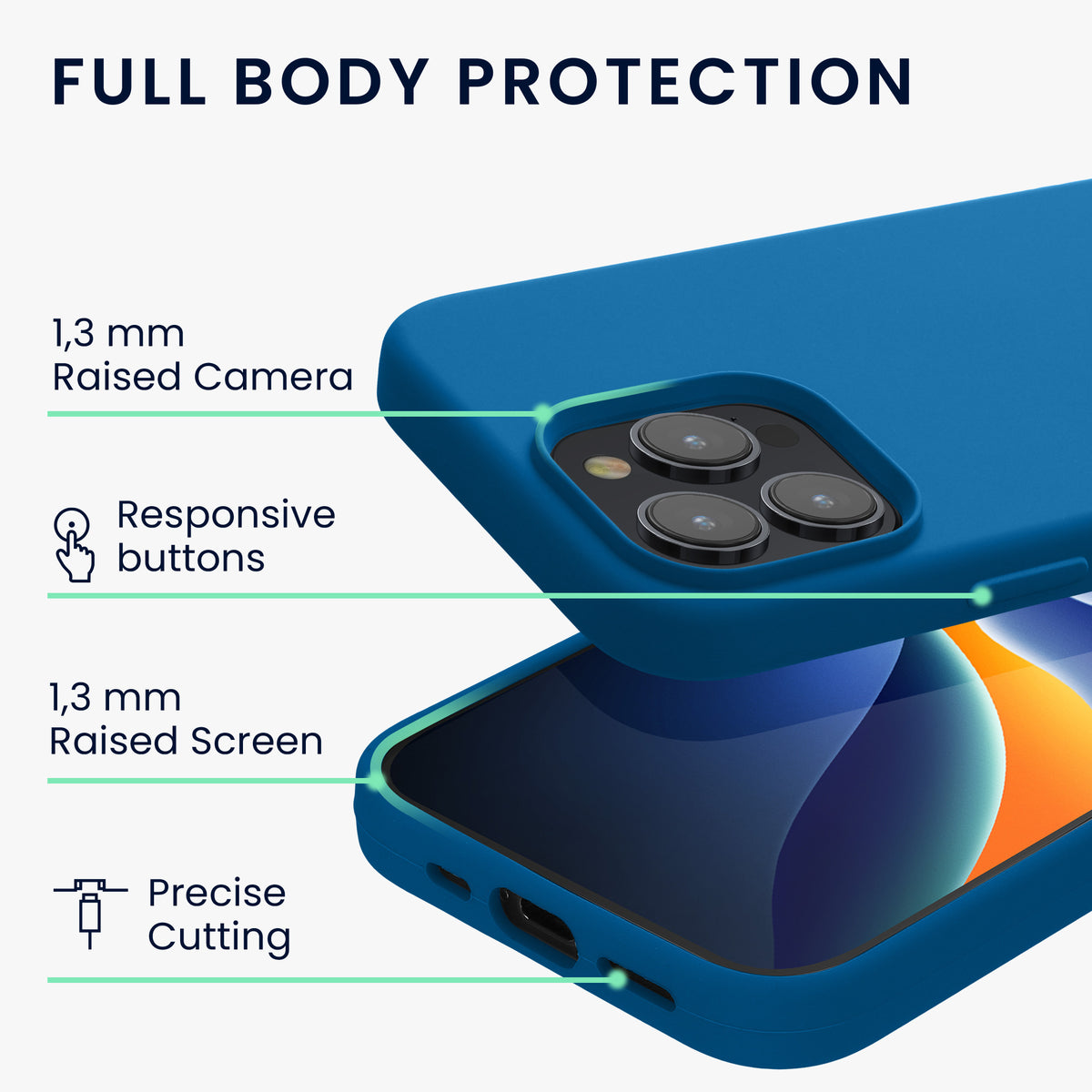 kwmobile Handyhülle für iPhone 15 Pro Case - kabelloses Laden - Hülle Silikon