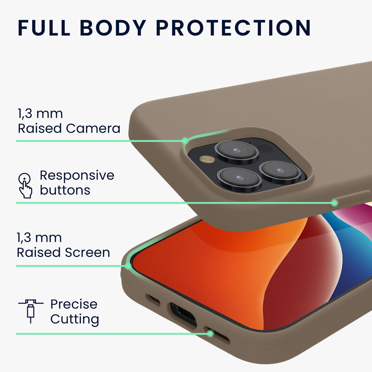 kwmobile Handyhülle für iPhone 15 Pro Case - kabelloses Laden - Hülle Silikon