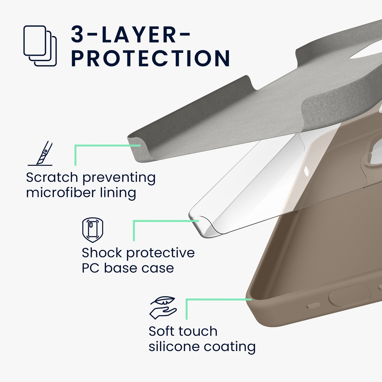 kwmobile Handyhülle für iPhone 15 Pro Case - kabelloses Laden - Hülle Silikon