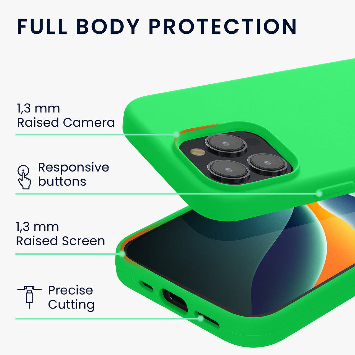 kwmobile Handyhülle für iPhone 15 Pro Case - kabelloses Laden - Hülle Silikon