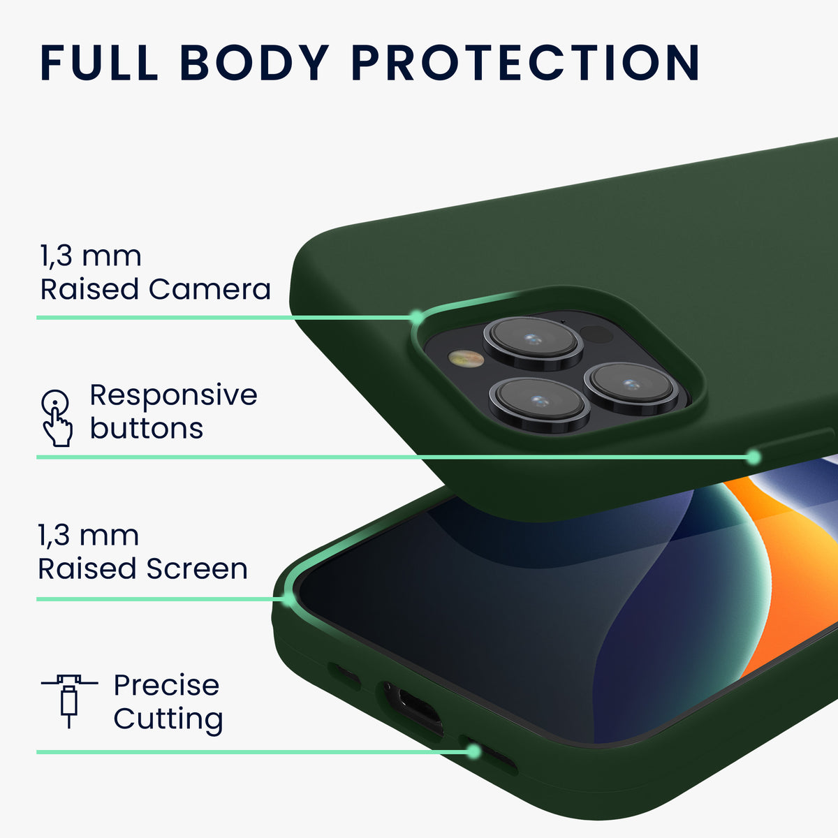 kwmobile Handyhülle für iPhone 15 Pro Case - kabelloses Laden - Hülle Silikon
