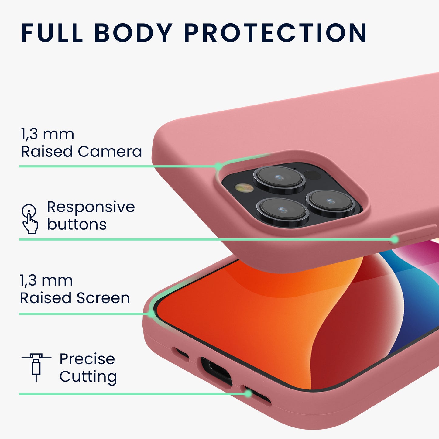 kwmobile Handyhülle für iPhone 15 Pro Case - kabelloses Laden - Hülle Silikon
